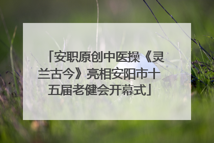 安职原创中医操《灵兰古今》亮相安阳市十五届老健会开幕式